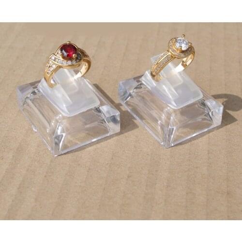 Free Shipping Acrylic Stand Transparent Jewelry Ring Display Holder Clear view Retail Display 5pcs