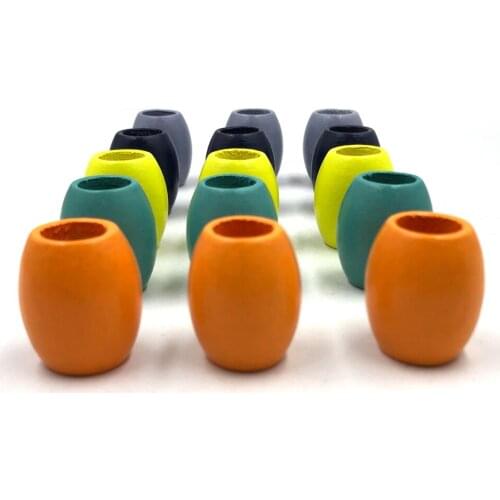 30pcs Wooden Beads Color Round for Jewelry Making DIY Bracelet Bead Accessories Loose Ball Beads Big Hole Supply 25x21mm