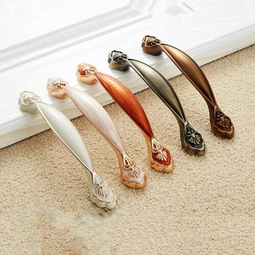 European Style Antique Furniture Handle Modern Bronze Cabinet Door Handle Wardrobe Drawer Knob Zinc Alloy Home Decoration