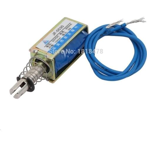 JF-0530 DC 6V 12V 24V 300mA 10mm Stroke 5N Force Push Pull Type Frame DC Solenoid Electromagnet Magnet