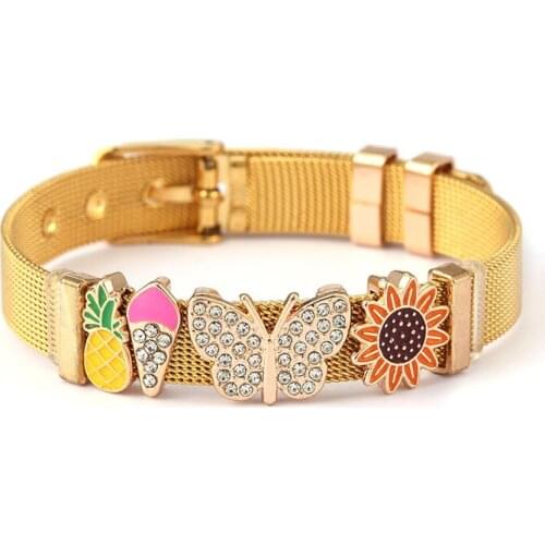 Keeper European and American Ladies My Anegel Geometric Stainless Steel Strap Bracelet Fashion Simple Fashion Jewelry Gift