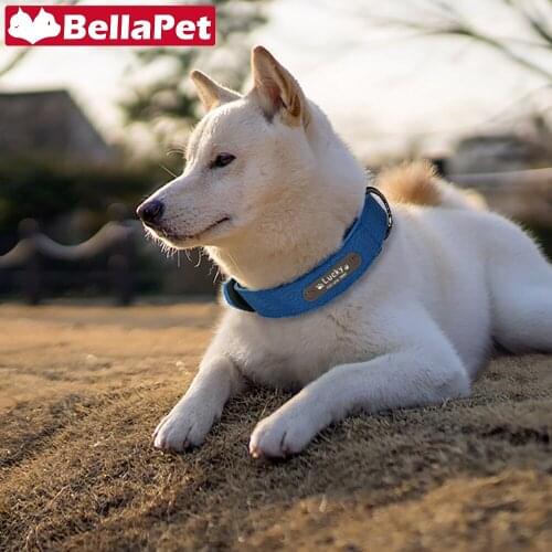 Personalized Small Dog Collar Leather Collars for Dogs Tag Engraved Pet Product Custom Dog Leash Rope Dogs Accessories