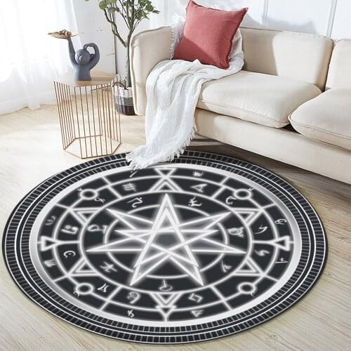 Cartoon Card Flannel Rug Mat Magic Array Carpet Doormat Anti-slip Plush Princess Creative Handmade Living Room Coffee Table