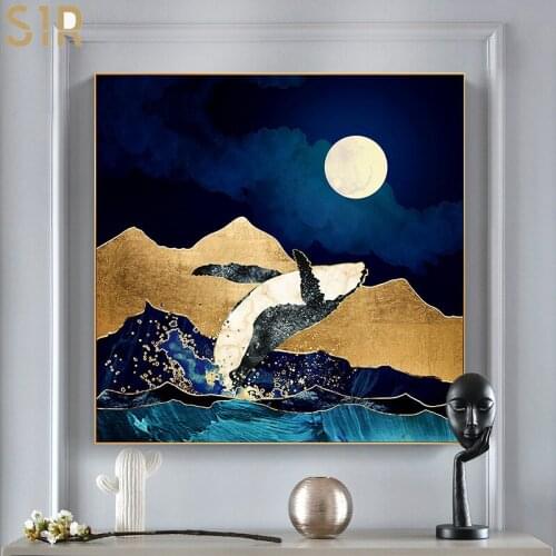 Modern Abstract Gold foil lines Green Canvas Art Paintings For Living Room Bedroom Posters And Prints Wall Poster Home Deco