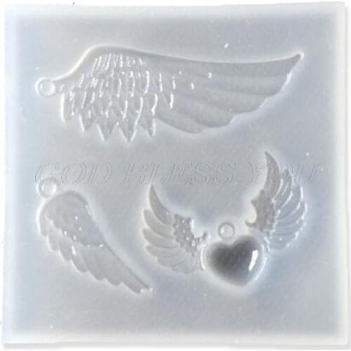 Crystal Epoxy Resin Mold Angel Wing Shape Casting Silicone Mould Handmade DIY Crafts Jewelry Making Tools Drop Shipping