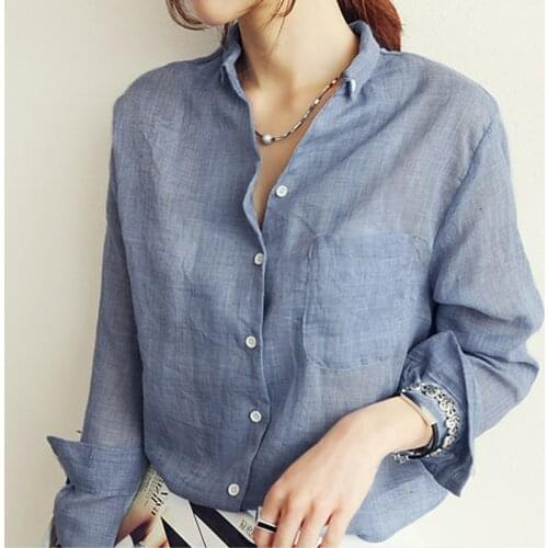 LJSXLS Linen Blouses