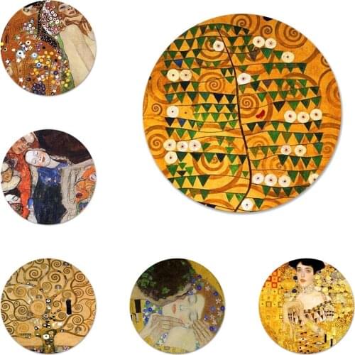 Kiss by Gustav Klim Golden Tears Tree Boat Painting Kitchen Home Decor Refrigerator Magnetic Stickers bottle Beer Opener 58mm