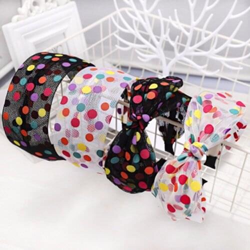 Polka Dot Fabric Hair Ring New Fashion Hair Ornaments Colorful Dot Circle Hair Rope Women And Girls Hair Scrunchies For Vacation