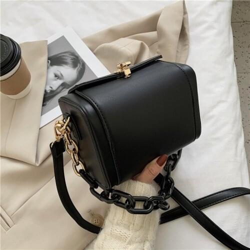 Luxury Chain Solid Color Square Tote Shoulder Bags for Women 2021 New High Quality PU Leather Designer Handbag Lady Bag Purses