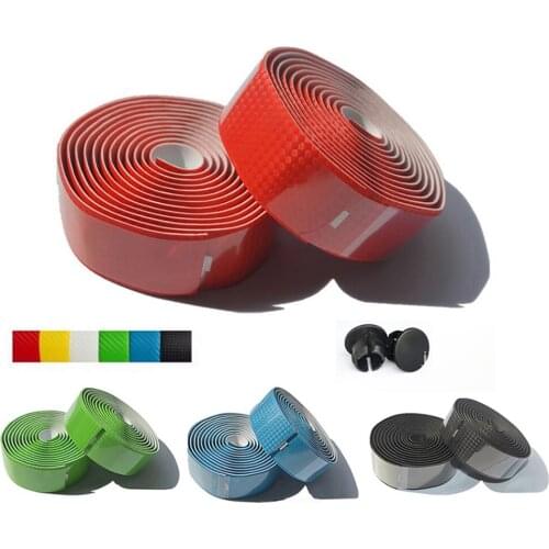 3M Road Carbon fiber Bike HandleBar Tape Cycling Race Bicycle Grips MTB Cork Handlebar Tape +2 Bar Plugs Mountain belt straps