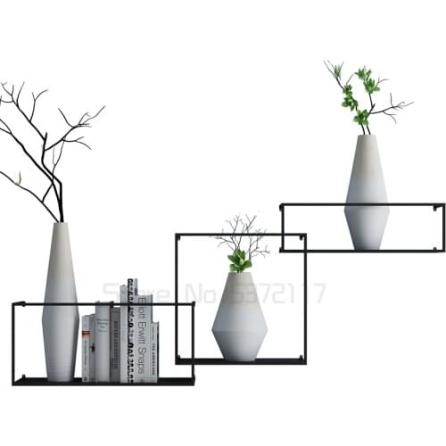 Nordic wall shelf wall hanging living room simple wall hanging TV background decoration wall creative bookshelf