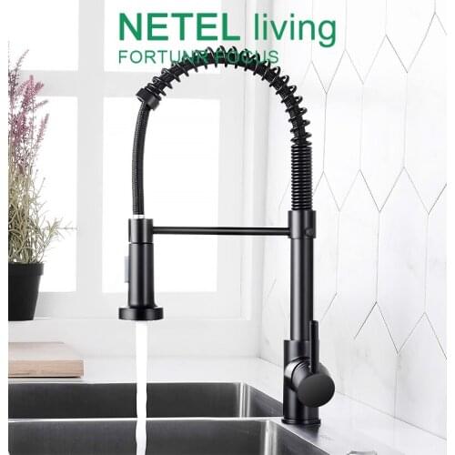 Kitchen Faucet Basin Sink Faucet Stainless Steel 3 Handles Mixing Faucet With Pull Out Sink Tap Spray Hose Hot Cold Water Mixer