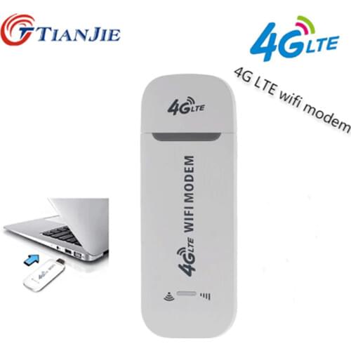 TIANJIE 4G LTE USB Modem Wifi Router Unlock Wireless Network Adapter Network Stick 3G SIM Card slot Mobile Wi-Fi Dongle Hotspot