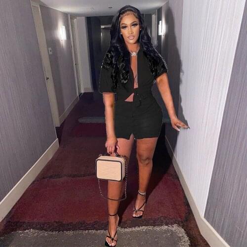 School Student Girls Tie Up Short Sleeve Crop Shirt and Bodycon Mini Skirts Matching 2 Two Piece Set Summer Casual Club Outfits