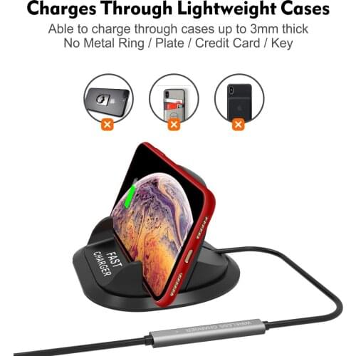 QI Universal Wireless Car Charger for iphone X 1112 pro max Charging Dock Pad Samsung S20 Fast Charger Dashboard Holder Stand
