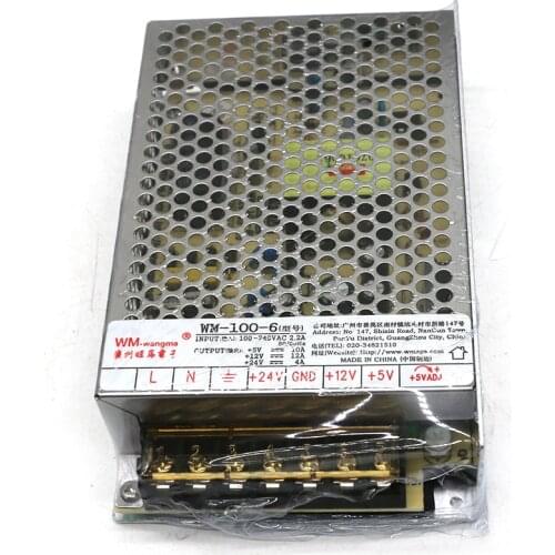 WM100-6 Arcade Switching Power Supply 5V/10A 12V/12A 24V/2A AC110/240V Input Coin Pinball Multicade Machines