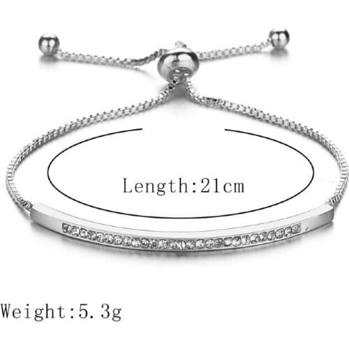 Yingwu Wholesale Love Bracelets Bangles Women Simple Bracelet Bangle Inlay Rhinestone Gold Silver Jewelry Gift 10pcs Lot