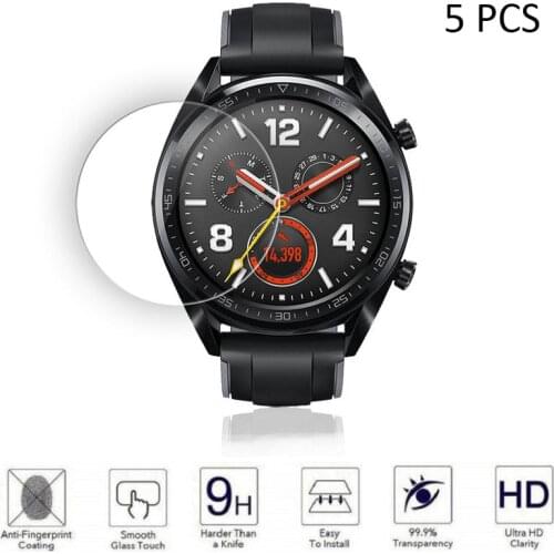 5PCS 9H Hardness Anti-Scratch Screen Protector For Huawei Watch GT Tempered Glass Protective Screen Film
