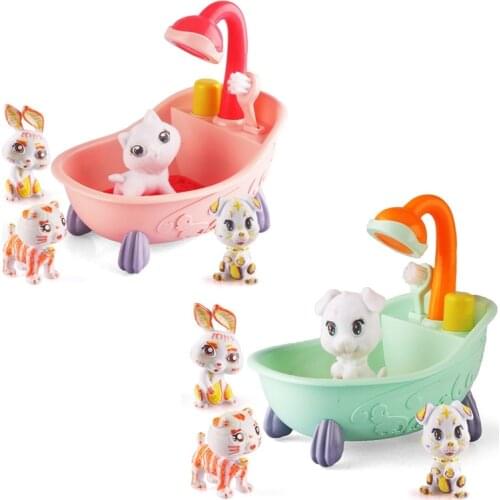 Diy Pet Painting Doodle Pet Frosted Animal Toy Set Come and Bathe Your Pet Graffiti Handmade Toy for Children Gifts