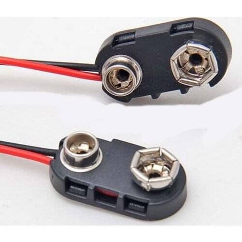 10pcs New Snap on 9V (9 Volt) Battery Clip Connector Hard Shell