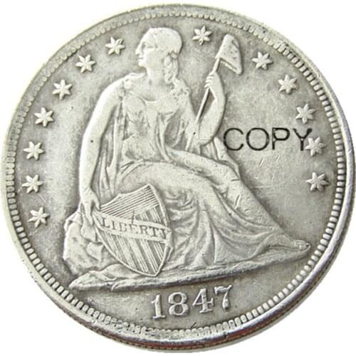 1847 Seated Liberty Dollar Silver Plated Copy Coins