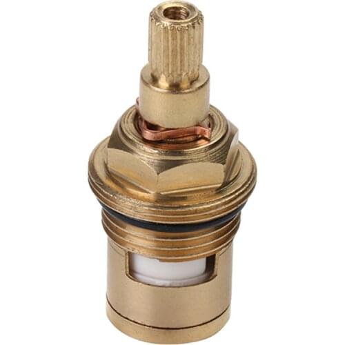 Newest 2 Pcs Replacement Tap Valves Ceramic Disc Gland Brass 20 Teeth 1/2 Inch Accessories