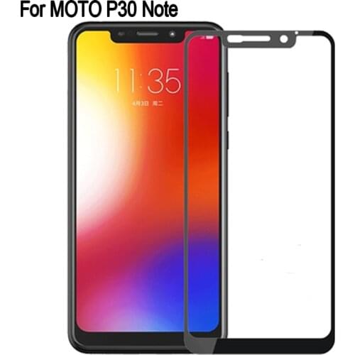 2PCS Full Curved Screen Protector For MOTO P30 Note Full Cover Tempered Glass For MOTO P 30 Note Protective Flim