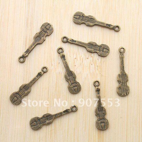 30pcs antiqued bronze music instrument pendant charm G578
