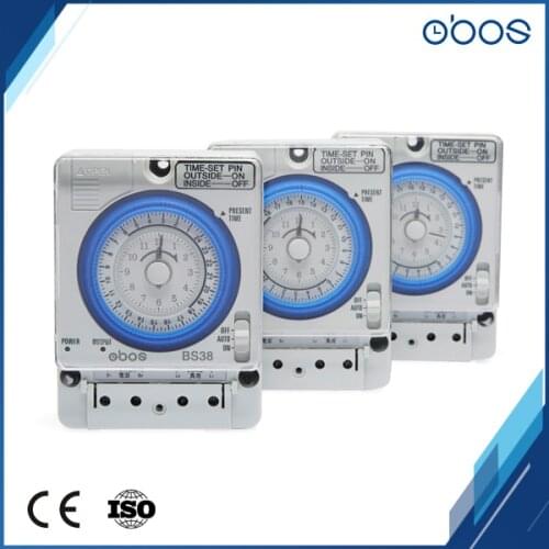 5 pcs price discount 220V mechanical timer switch with 96 times on /off per day minimum setting unit 15 mins free shipping OBOS