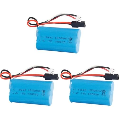Battery for BG1518 BG1513 BG1515 BG1507 BG1506 1/12 2.4G RC truck spare parts 7.4V 1500mah lipo battery 18650 15C 2S toy battery