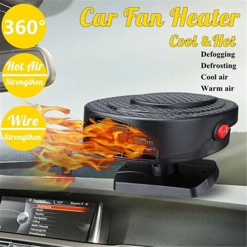 2 in 1 Car Heater Cooling Fan Warmer Fan Car Truck Auto Hot Cool Fan Windshield Demister Defroster Air Warmer Auto-Heizungs-Fan