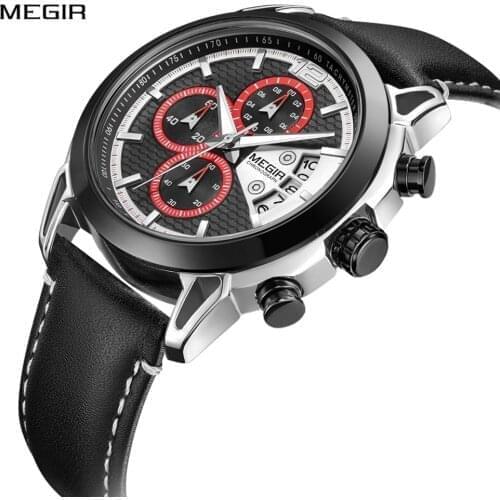 MEGIR Fashion Sport Watches for Men Top Brand Luxury Chronograph Wrist Watch Men Watch Casual Quartz Waterproof Mens Watch