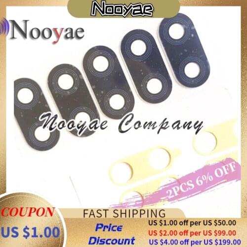50pcs/lot Black New back big rear camera glass lens for Xiaomi Play camera lens with sticker
