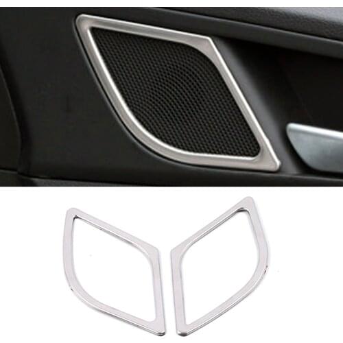 For Hyundai Tucson 2015-2020 Front Door Speaker Audio Ring Frame Trim Stainless Steel Decorative Sticker
