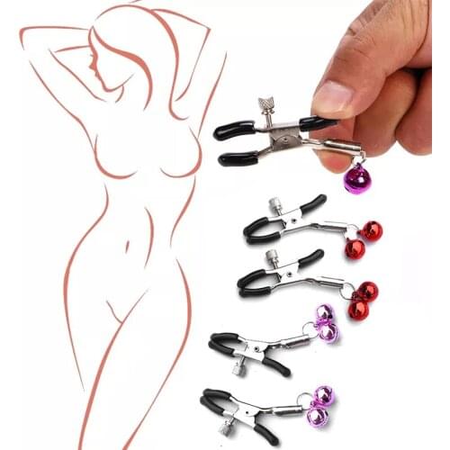 Erotic Breast Massager Nipple Entrainment Bell Metal Chain Link Labia Stimulation CoupleBDSM Bondage Exotic Accessories Sex Toys