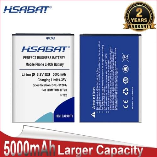 HSABAT New Arrived 5000mAh Battery for HOMTOM HT20 / HOMTOM HT20 Pro Batteries