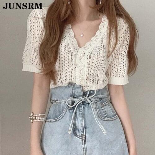 JUNSRM Knitted Blouses