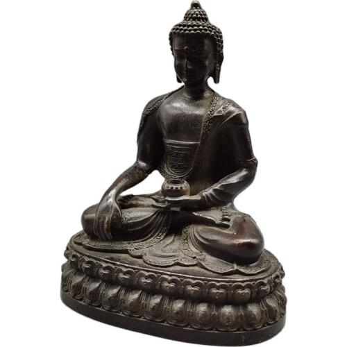 Chinese old copper statue of Pure copper Copper Sakyamuni Buddha Worship god