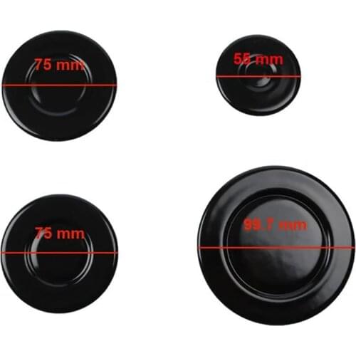 4 Pieces Set - Universal Burner Hat Set, Black Color Burner Furnace Cooker Gas Stove Crown Flame Closing Head Kitchen Gas Burner Gas Stove Knobs Kitchen Accessories 4 Different Type New Arrival High Quality Best Brand