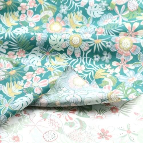 2.35m Wide Cotton Twill Fabric Printed Floral 100% Cotton Fabric Quilt Cover Four-Piece Bed Sheet Set Fabric