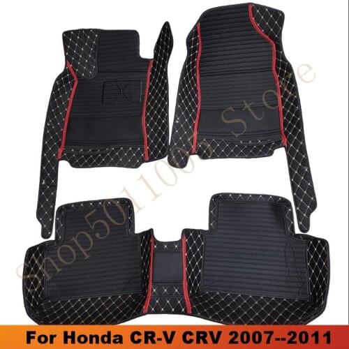 Car Floor Mats For Honda CR-V CRV 2007 2008 2009 2010 2011 Car Interior Accessories Custom Rug Foot Car Carpets Car styling