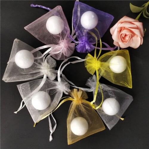 50pcs Organza Bag Drawable Jewelry Packaging Bags Gift Pouches For Wedding Party Decoration 6ZSH312-318