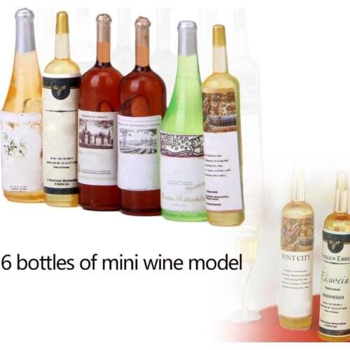 1/12 Dollhouse Miniature Accessories Mini Resin Whiskey Wine Bottle Simulation Furniture Model Toys For Dollhouse Decoration