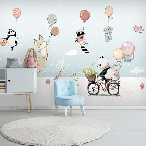 Cartoon Balloon Animals Wall Stickers Kids Room Decor Removable Vinyl Wall Decal Nursery Home Decoration Art DIY Mural Wallpaper