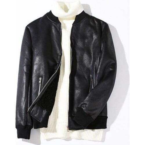 MRMT 2021 Brand New Mens Jackets Leather Casual PU Leather Overcoat for Male Middle-aged Jacket Outer Wear Clothing Garment