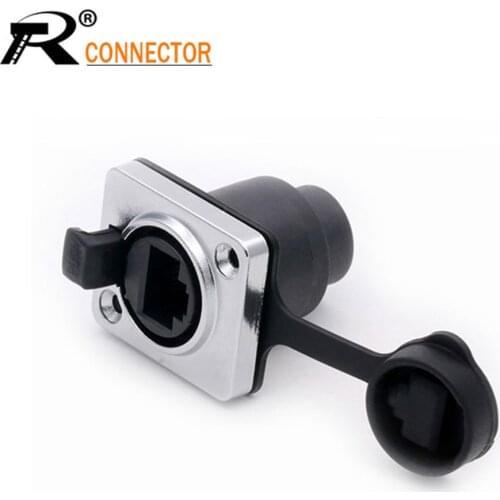 R Connector1pc New Hot Sale RJ45 waterproof connector sockets,RJ45 female connectors, Ethernet connector,IP65 panel mount
