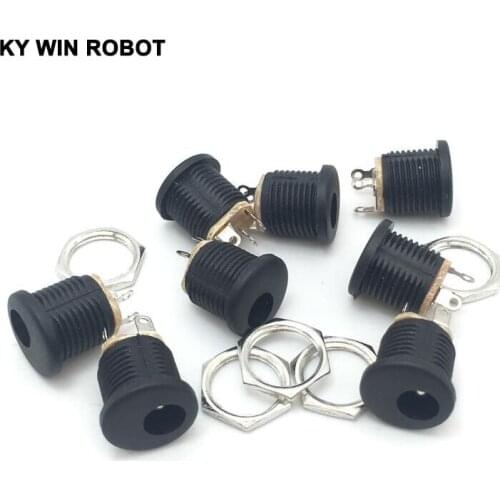 10Pcs DC-022 5.5-2.1 / 5.5X2.1MM DC Power Socket/ DC Connector Adapter interface Panel Mounting DC022