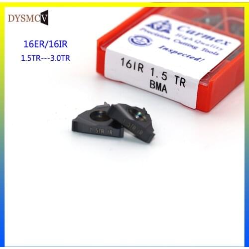 Carmex16ER 16IR 1.5TR 2TR 3TR BMA CNC Threaded Carbide Inserts Lathe Threading Blade Tool