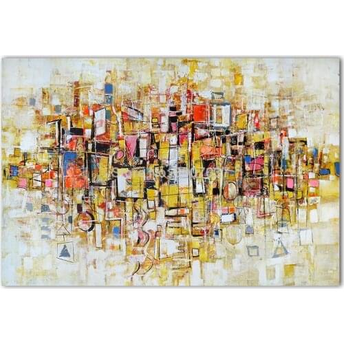 Hand Painted Canvas Oil Painting Decorative Pictures Modern Abstract for Living Room Bedroom Wall Art Home Decor no Framed