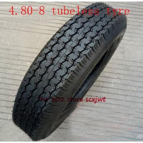 Size 4.80-8 Genuine Vacuum Trailer Tires 480-8 Tubeless Tyre Thickening and Abrasion Resistance Tyre
